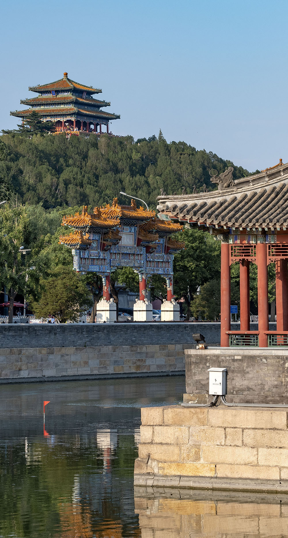 北京文华东方酒店园林水景与传统建筑