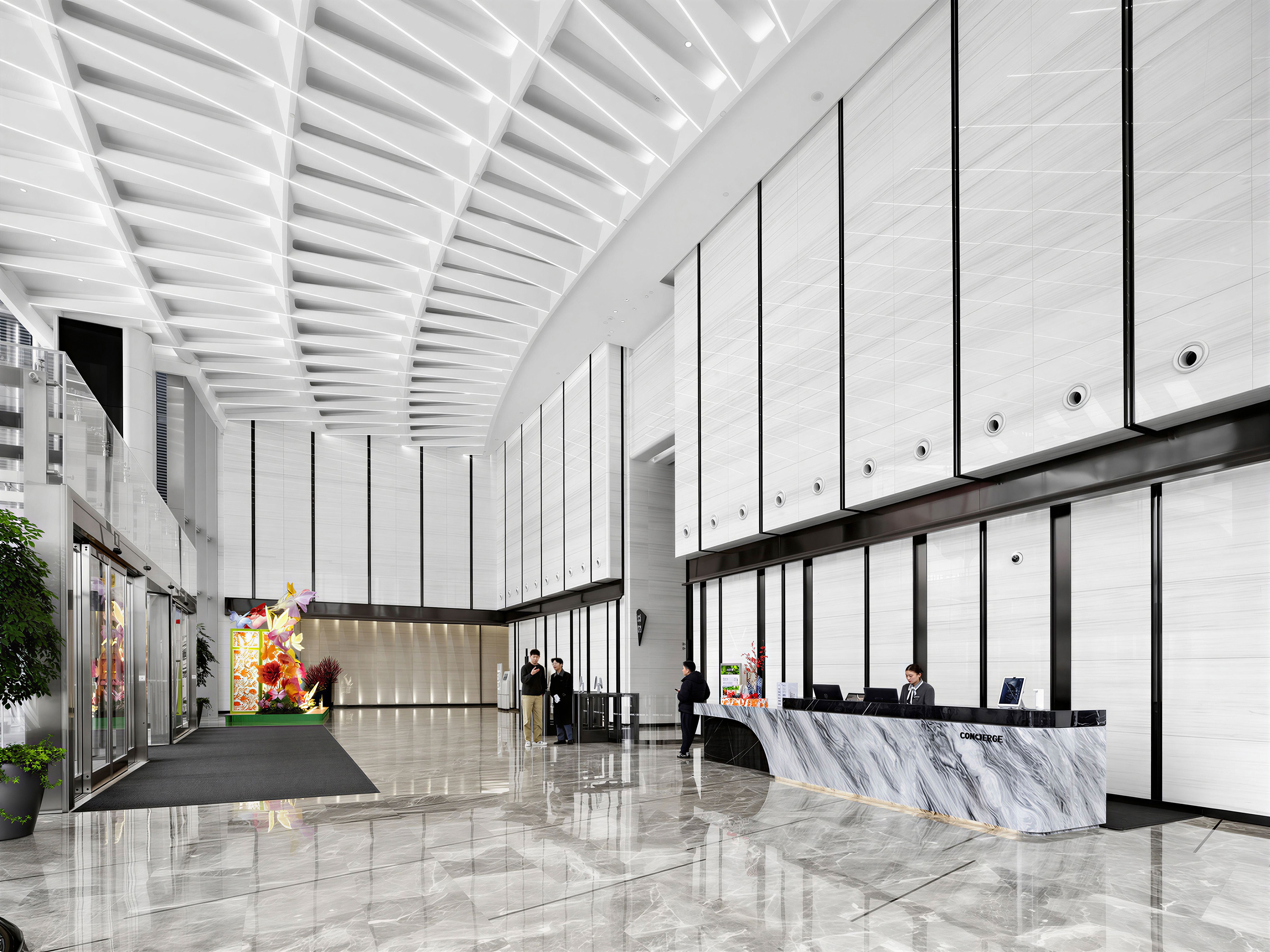 上海徐家汇中心ITC高层建筑立面与城市天际线
